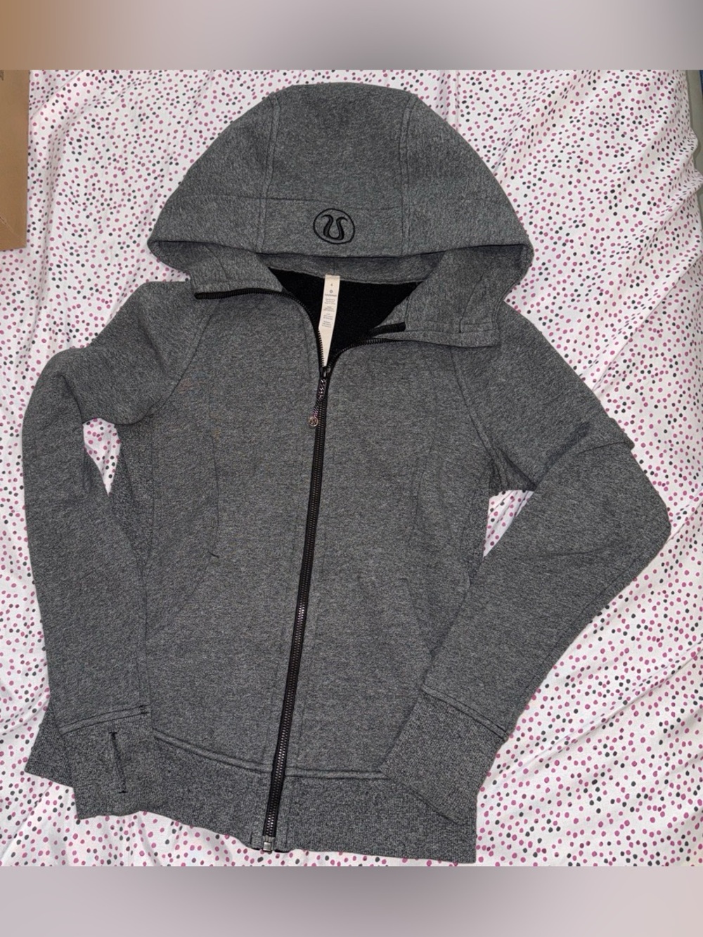 lululemon scuba Heather Gray Full-Zip Hooded Jacket